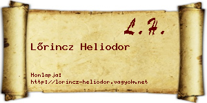 Lőrincz Heliodor névjegykártya